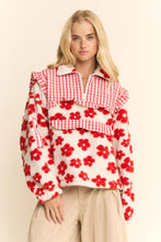 Load image into Gallery viewer, Red Flower Sherpa