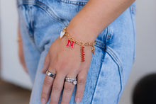 Load image into Gallery viewer, Nebraska Huskers Enamel Icons Charm Bracelet