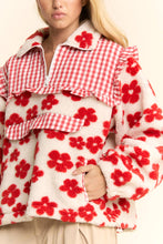 Load image into Gallery viewer, Red Flower Sherpa