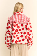 Load image into Gallery viewer, Red Flower Sherpa