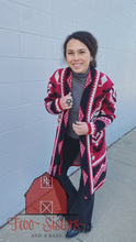 Load image into Gallery viewer, Burgundy Aztec Sweater