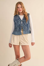 Load image into Gallery viewer, Denim Ruffle Vest
