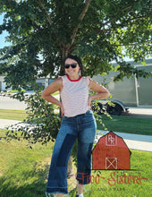 Load image into Gallery viewer, Red &amp; White Stripes Tank
