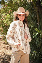Load image into Gallery viewer, Western Print Quilted Shacket
