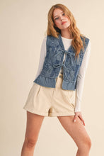 Load image into Gallery viewer, Denim Ruffle Vest
