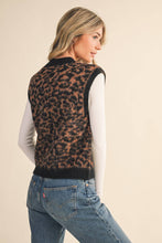 Load image into Gallery viewer, Dark Leopard Sweater Vest
