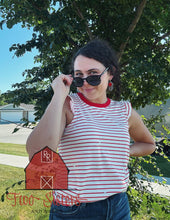 Load image into Gallery viewer, Red &amp; White Stripes Tank
