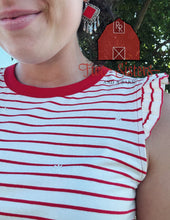 Load image into Gallery viewer, Red &amp; White Stripes Tank
