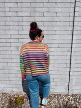 Load image into Gallery viewer, Rainbow Stripped Cardigan
