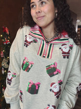 Load image into Gallery viewer, Sequin Santa Quarter Zip
