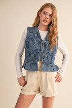 Load image into Gallery viewer, Denim Ruffle Vest
