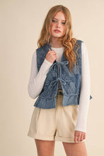Load image into Gallery viewer, Denim Ruffle Vest
