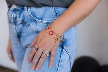 Load image into Gallery viewer, Nebraska Huskers Enamel Icons Charm Bracelet
