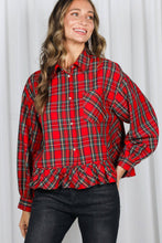 Load image into Gallery viewer, Flowy Plaid Blouse

