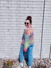 Load image into Gallery viewer, Rainbow Stripped Cardigan
