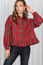 Load image into Gallery viewer, Flowy Plaid Blouse

