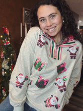 Load image into Gallery viewer, Sequin Santa Quarter Zip
