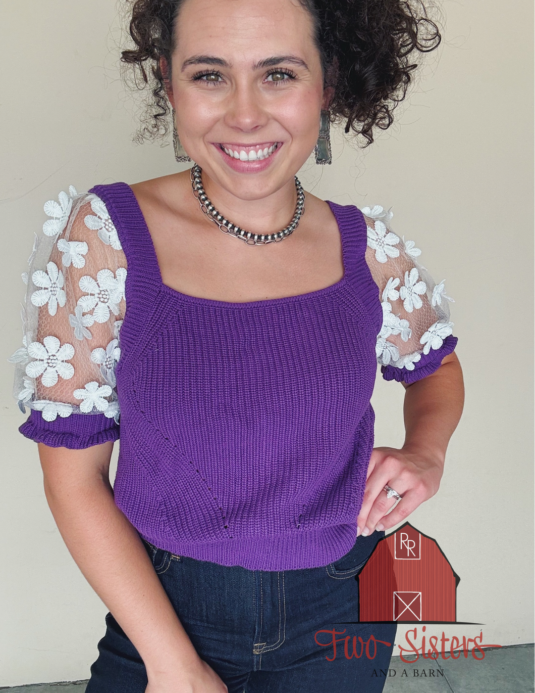 Daisy Sweater - Purple