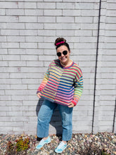 Load image into Gallery viewer, Rainbow Stripped Cardigan
