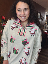 Load image into Gallery viewer, Sequin Santa Quarter Zip
