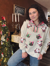 Load image into Gallery viewer, Sequin Santa Quarter Zip
