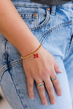 Load image into Gallery viewer, Nebraska Cornhuskers Ball Bead Stretch Bracelet
