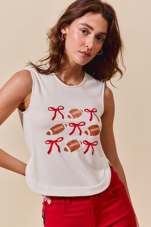 Gameday Bows & Football Tank
