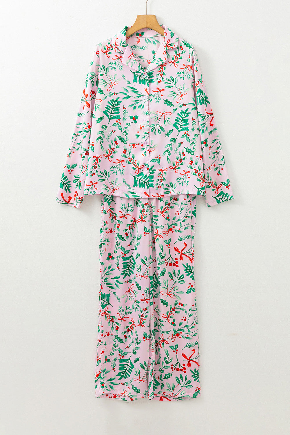Bows & Mistletoe Satin PJs