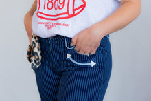 Load image into Gallery viewer, Houston Wide Leg Denim- Pin Stripe
