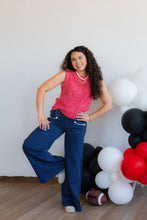 Load image into Gallery viewer, Houston Wide Leg Denim- Pin Stripe
