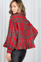 Load image into Gallery viewer, Flowy Plaid Blouse
