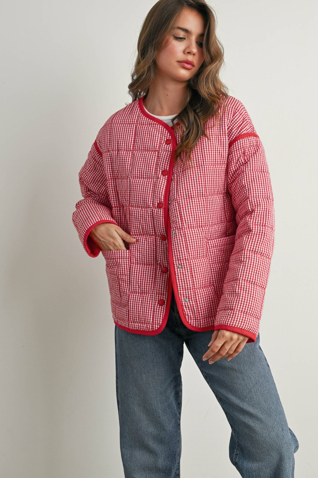 Buttoned Quinnet Jacket