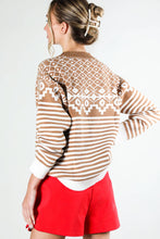 Load image into Gallery viewer, Mocha Crew Neck Knit Sweater
