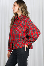 Load image into Gallery viewer, Flowy Plaid Blouse

