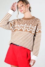 Load image into Gallery viewer, Mocha Crew Neck Knit Sweater
