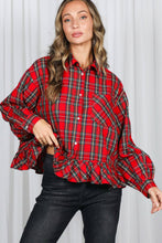Load image into Gallery viewer, Flowy Plaid Blouse
