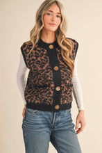Load image into Gallery viewer, Dark Leopard Sweater Vest
